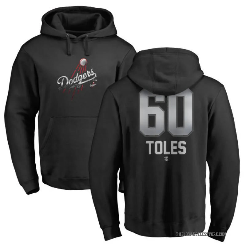 Andrew Toles Men's Black Los Angeles Dodgers Branded Midnight Mascot Pullover Hoodie -