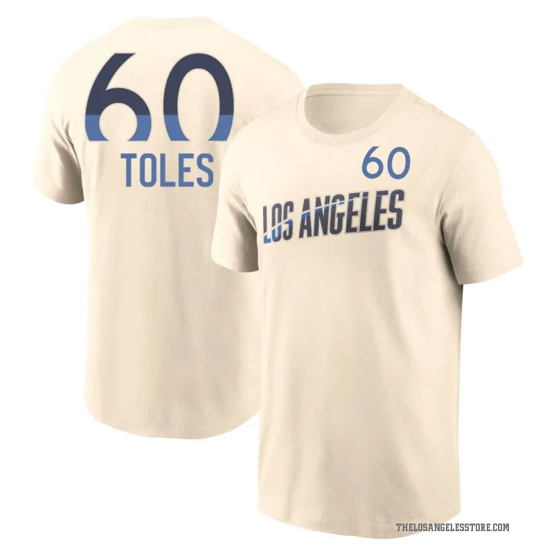 Andrew Toles Men's Cream Los Angeles Dodgers 2024 City Connect Fuse T-Shirt