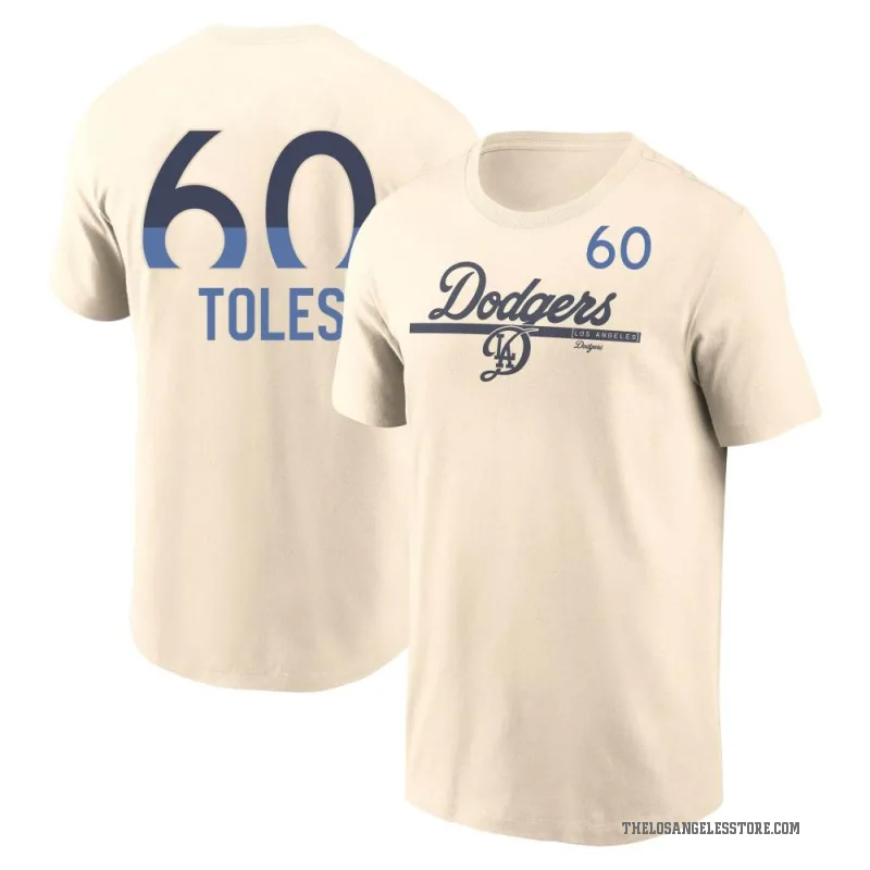 Andrew Toles Men's Cream Los Angeles Dodgers 2024 City Connect Speed T-Shirt