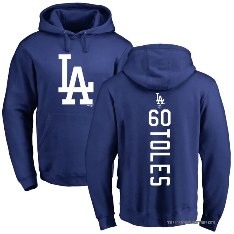 Andrew Toles Men's Royal Los Angeles Dodgers Backer Pullover Hoodie
