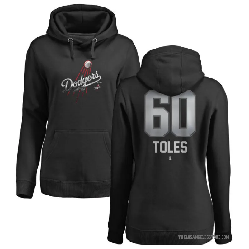 Andrew Toles Women's Black Los Angeles Dodgers Branded Midnight Mascot Pullover Hoodie -