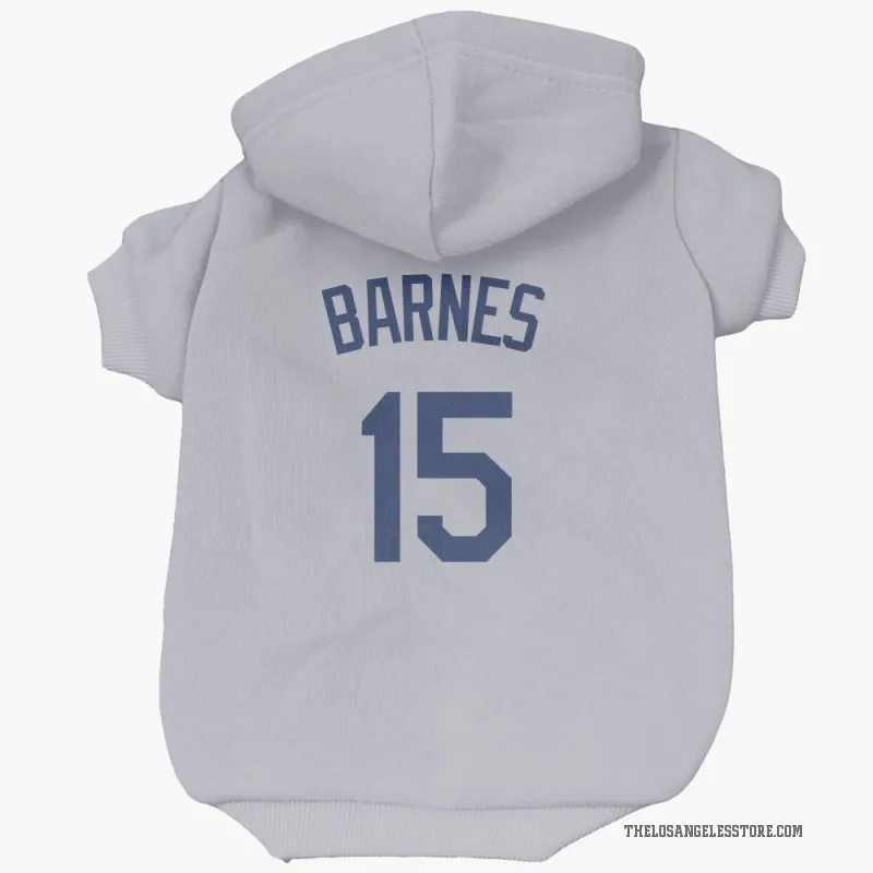 Austin Barnes  Gray Los Angeles Dodgers  Cat & Dog Pet Hoodie