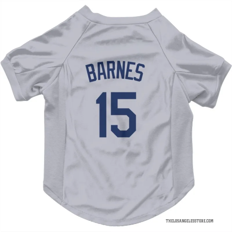 Austin Barnes  Gray Los Angeles Dodgers  Cat & Dog Pet Jersey