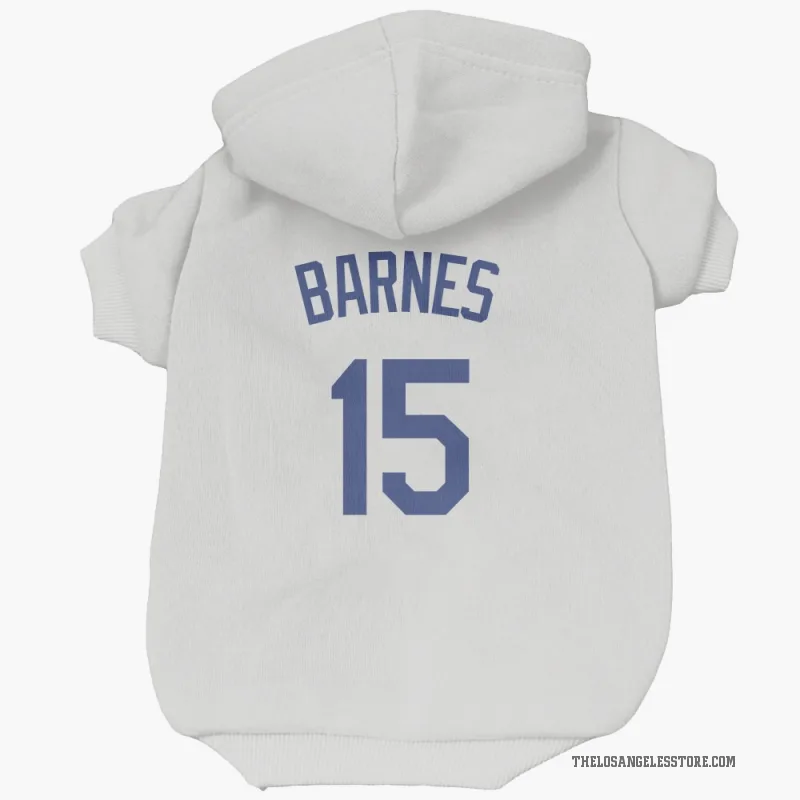 Austin Barnes  White Los Angeles Dodgers  Cat & Dog Pet Hoodie