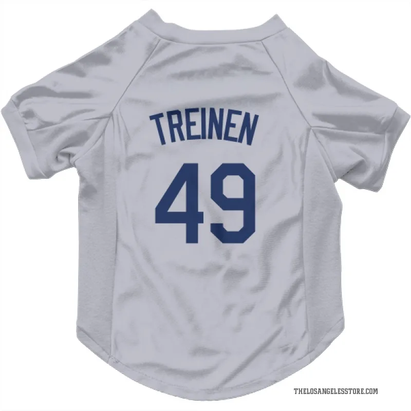 Blake Treinen  Gray Los Angeles Dodgers  Cat & Dog Pet Jersey