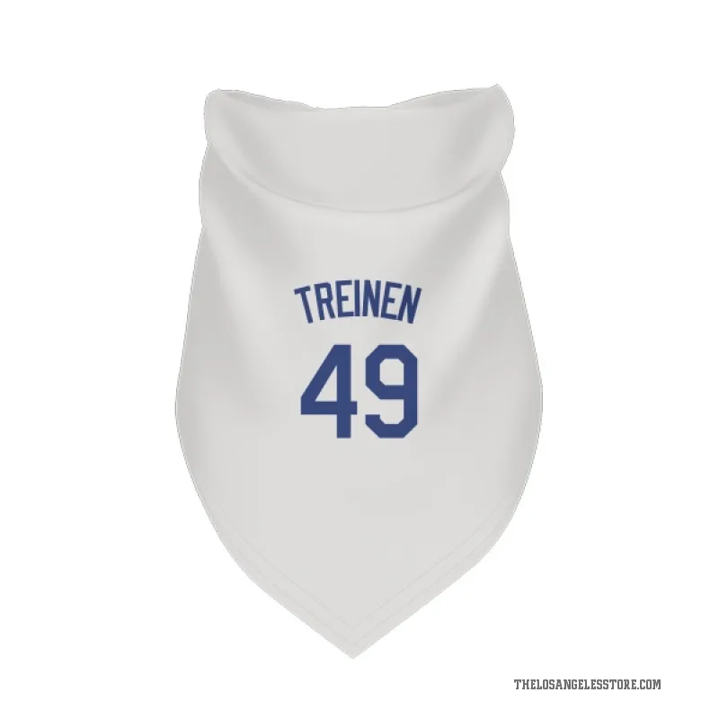 Blake Treinen  White Los Angeles Dodgers  Cat & Dog Pet Bandana