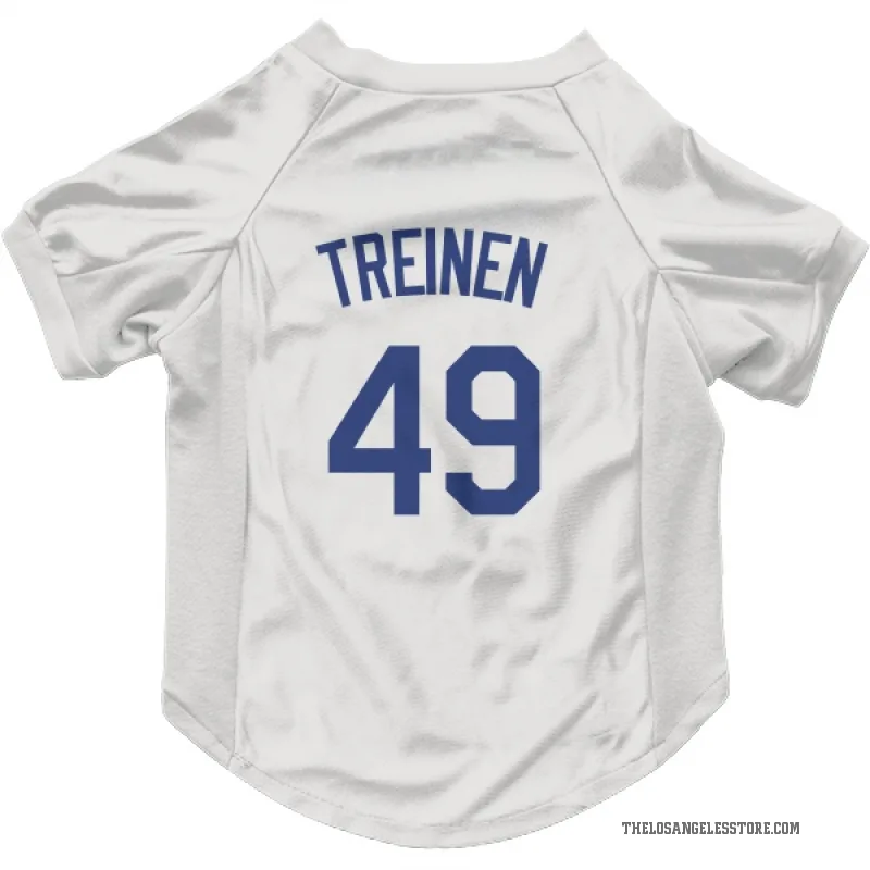 Blake Treinen  White Los Angeles Dodgers  Cat & Dog Pet Jersey