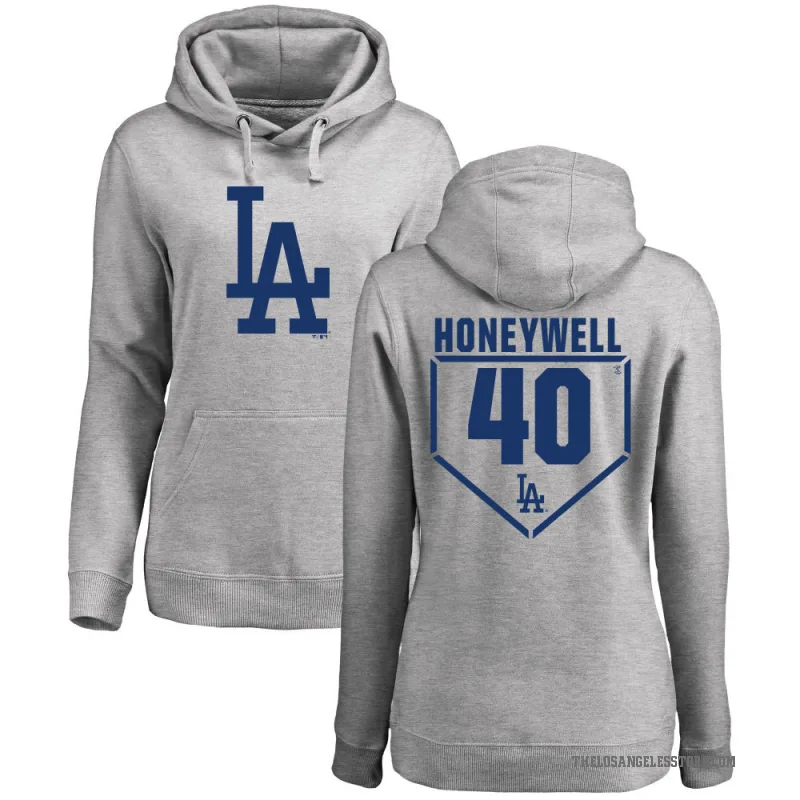 Brent Honeywell Women's Gray Los Angeles Dodgers Branded RBI Pullover Hoodie - Heathered