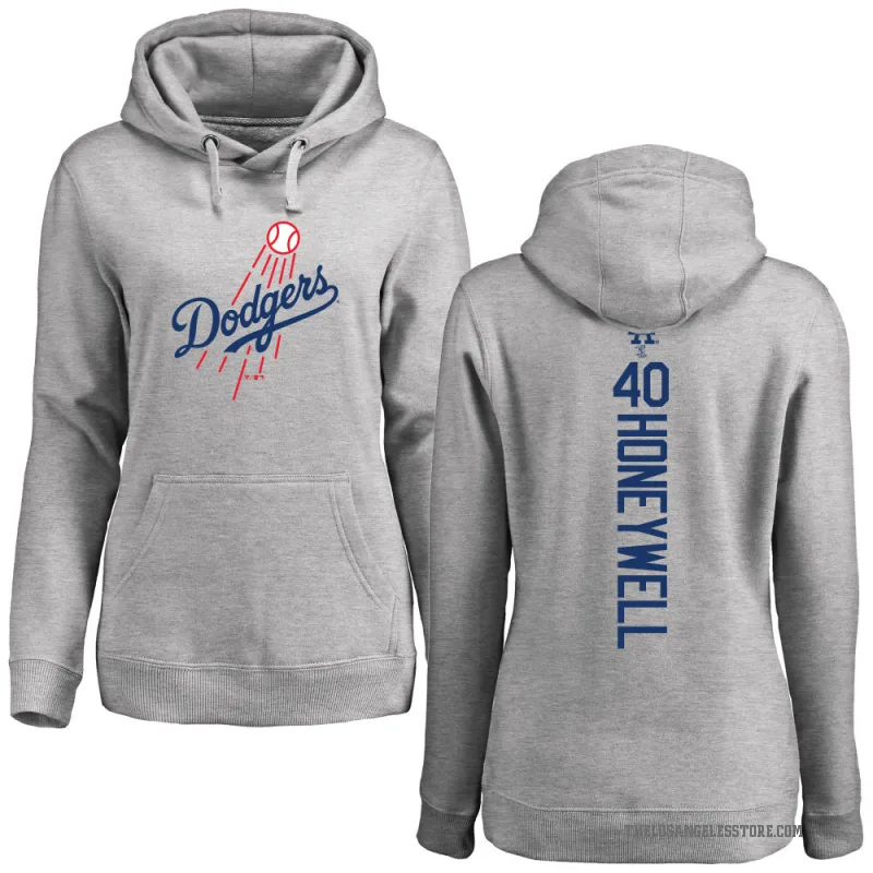 Brent Honeywell Women's Los Angeles Dodgers Ash Backer Pullover Hoodie