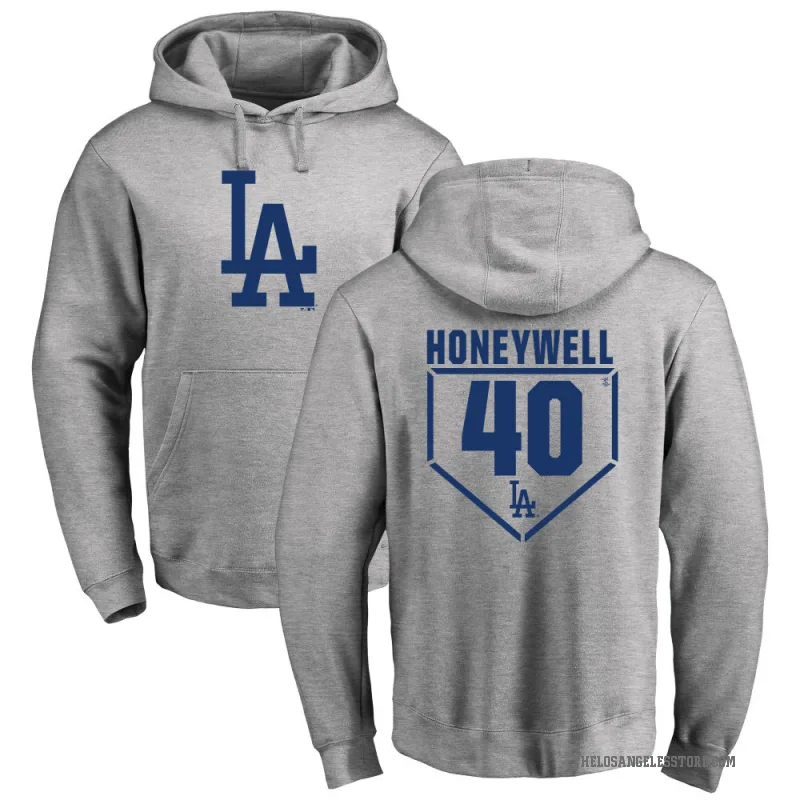 Brent Honeywell Youth Gray Los Angeles Dodgers Branded RBI Pullover Hoodie - Heathered
