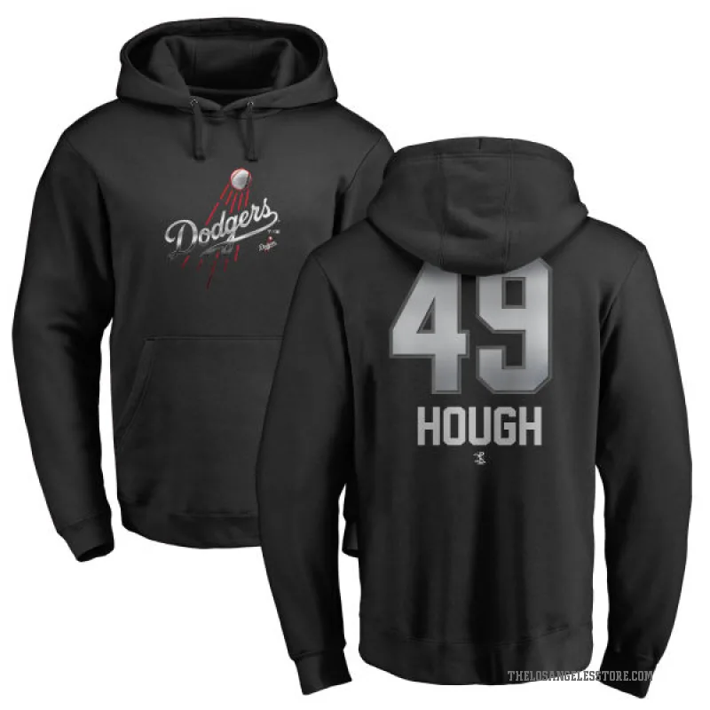 Charlie Hough Men's Black Los Angeles Dodgers Branded Midnight Mascot Pullover Hoodie -