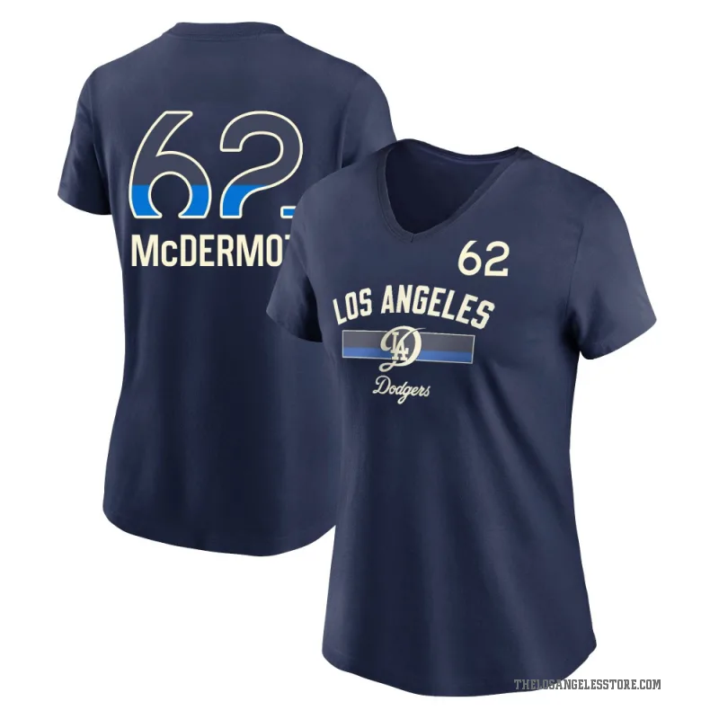 Chayce McDermott Men's Navy Los Angeles Dodgers Womn's 2024 City Connect Performance V-Neck T-Shirt