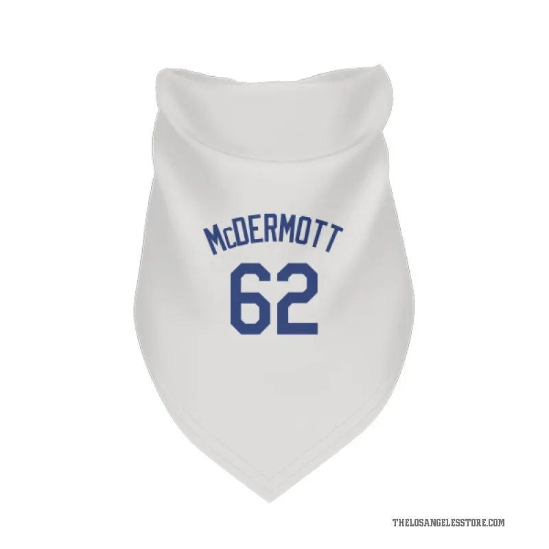 Chayce McDermott  White Los Angeles Dodgers  Cat & Dog Pet Bandana