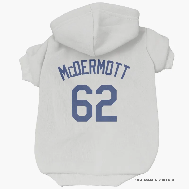Chayce McDermott  White Los Angeles Dodgers  Cat & Dog Pet Hoodie