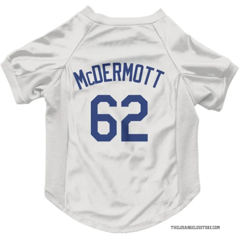 Chayce McDermott  White Los Angeles Dodgers  Cat & Dog Pet Jersey