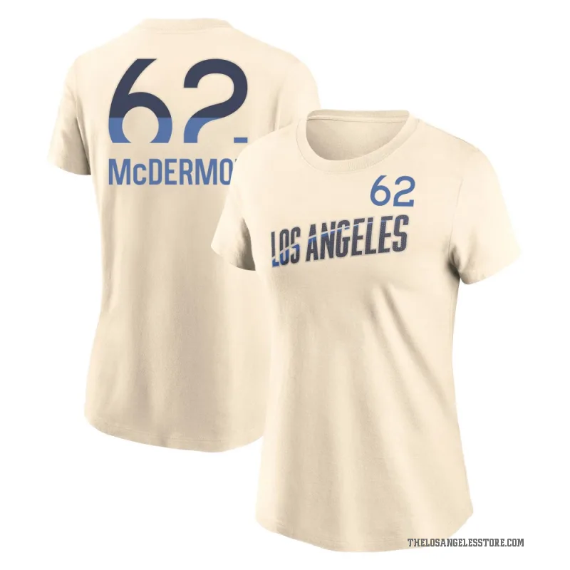Chayce McDermott Women's Cream Los Angeles Dodgers 2024 City Connect Fuse T-Shirt