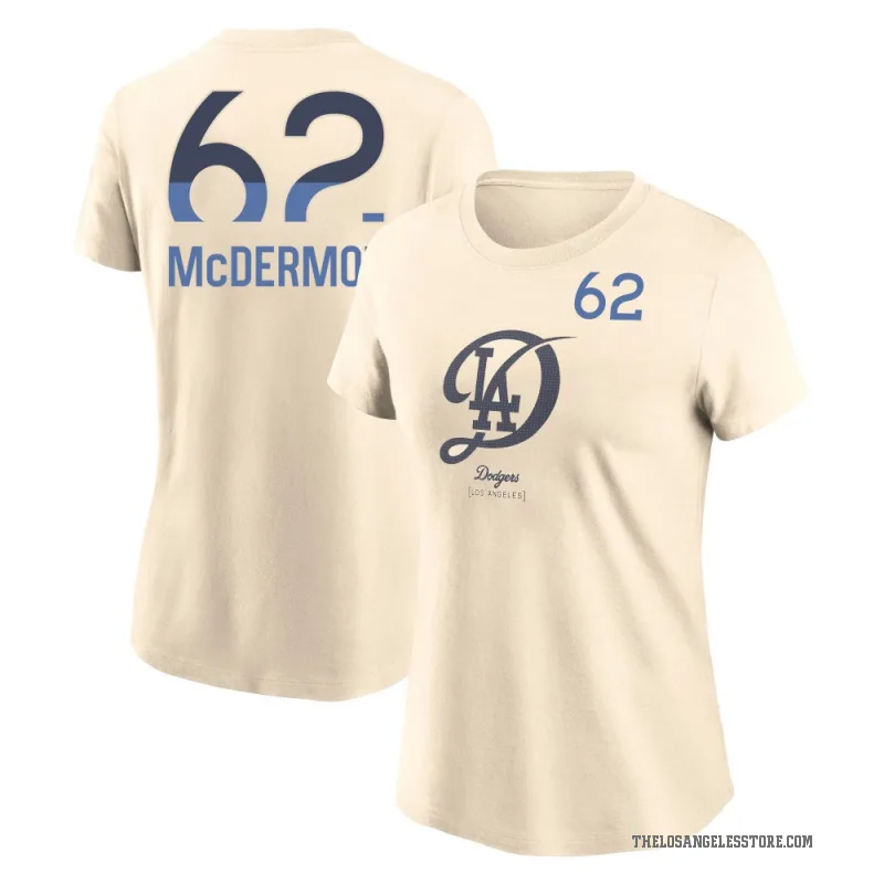 Chayce McDermott Women's Cream Los Angeles Dodgers 2024 City Connect T-Shirt