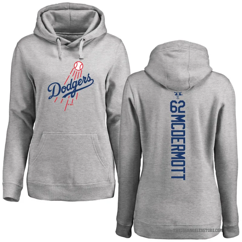 Chayce McDermott Women's Los Angeles Dodgers Ash Backer Pullover Hoodie