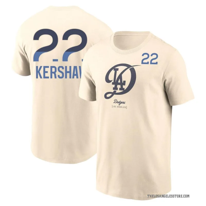 Clayton Kershaw Men's Cream Los Angeles Dodgers 2024 City Connect T-Shirt