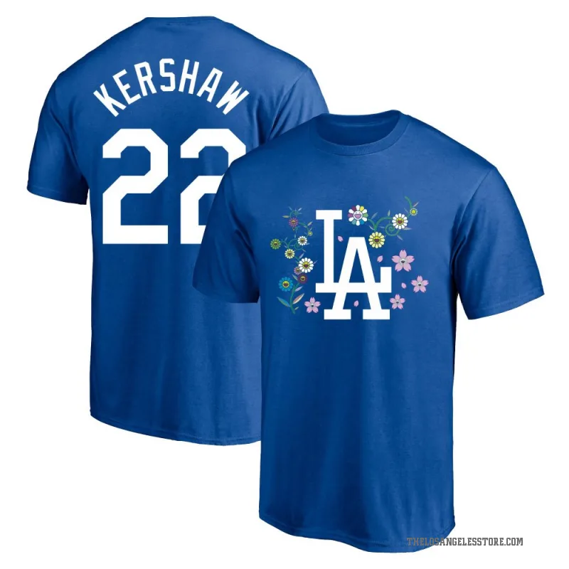 Clayton Kershaw Men's RoyalBlue Los Angeles Dodgers Royal Blue Takashi Murakami T-Shirt