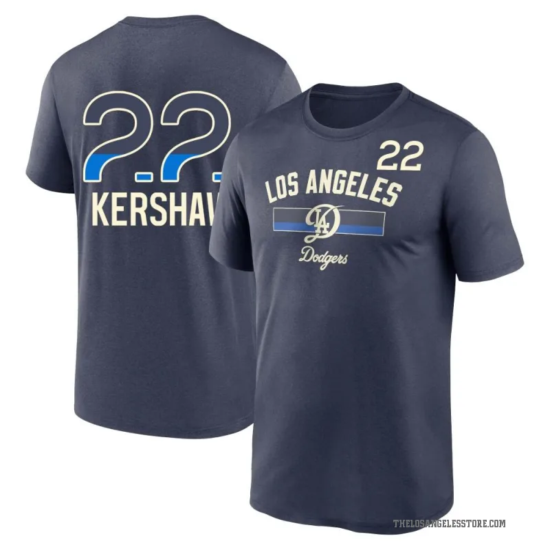 Clayton Kershaw Youth Navy Los Angeles Dodgers 2024 City Connect Performance T-Shirt