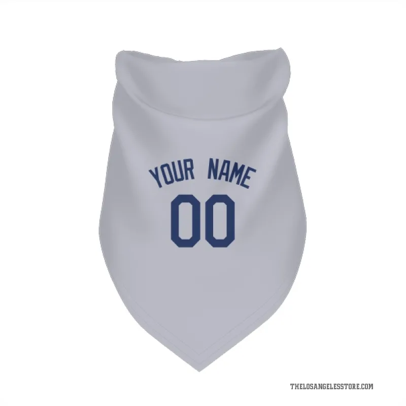 Custom  Gray Los Angeles Dodgers   Cat & Dog Pet Bandana