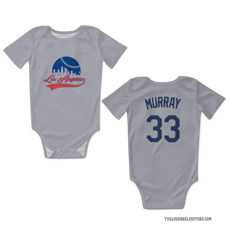 Eddie Murray  Gray Los Angeles Dodgers  Newborn & Infant Bodysuit