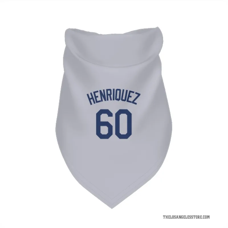 Edgardo Henriquez  Gray Los Angeles Dodgers  Cat & Dog Pet Bandana