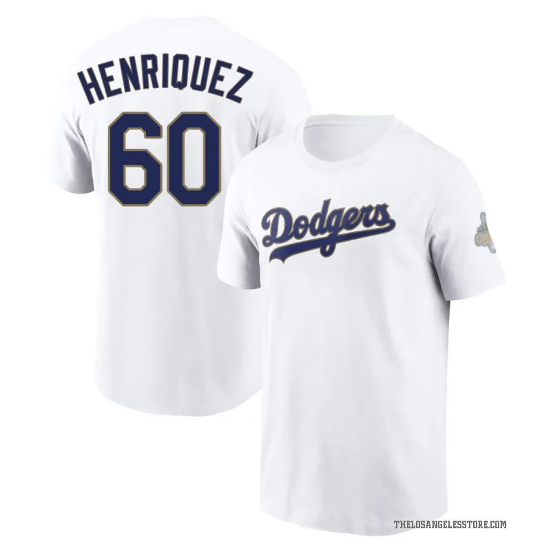 Edgardo Henriquez Men's Gold Los Angeles Dodgers White 2026 Collection T-Shirt