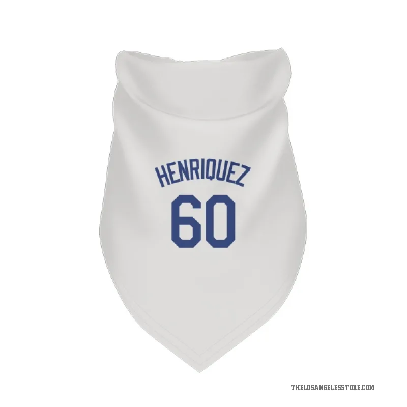 Edgardo Henriquez  White Los Angeles Dodgers  Cat & Dog Pet Bandana
