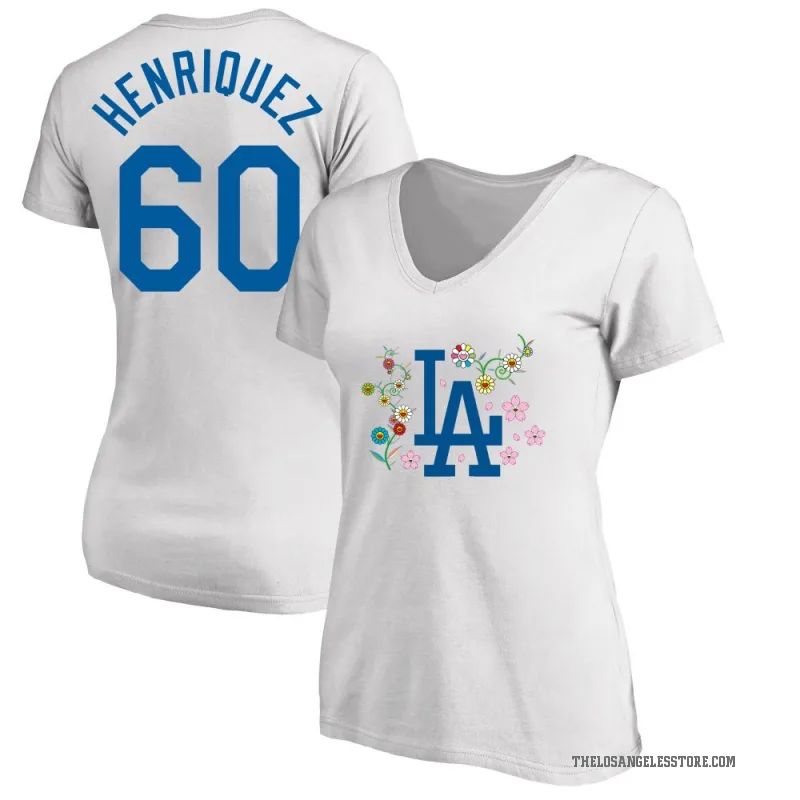 Edgardo Henriquez Women's White Los Angeles Dodgers Takashi Murakami V-Neck T-Shirt
