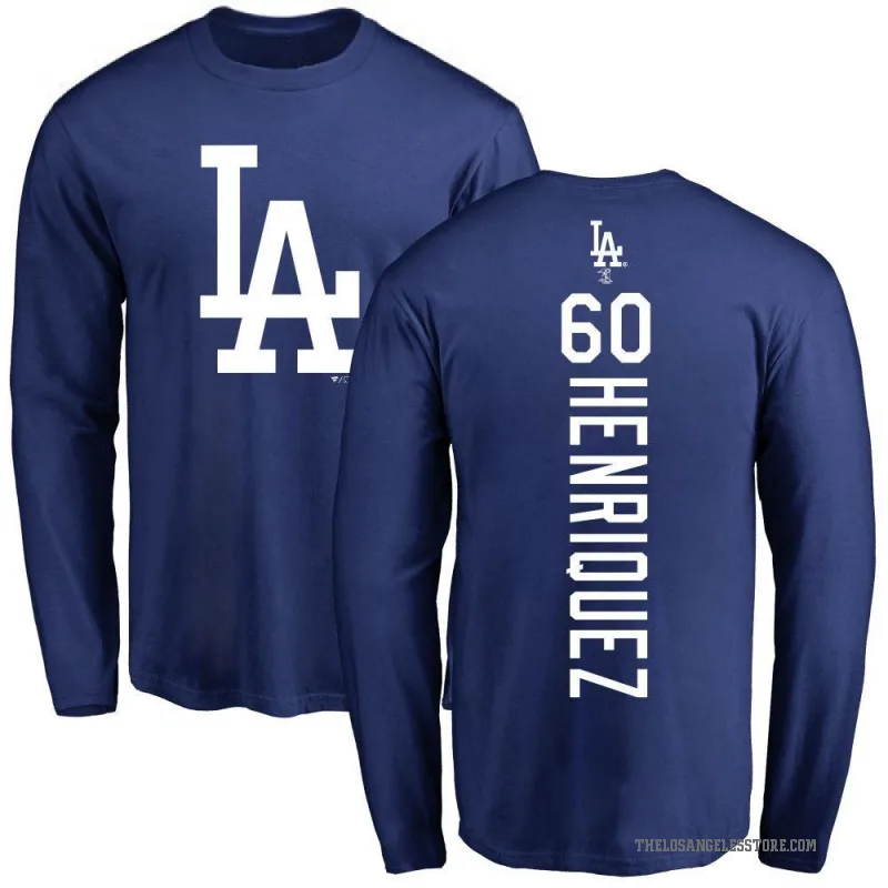 Edgardo Henriquez Youth Royal Los Angeles Dodgers Backer Long Sleeve T-Shirt -