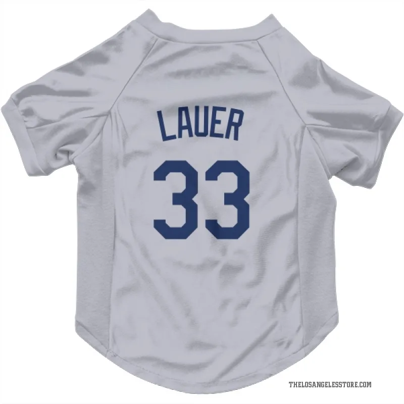 Eric Lauer  Gray Los Angeles Dodgers  Cat & Dog Pet Jersey