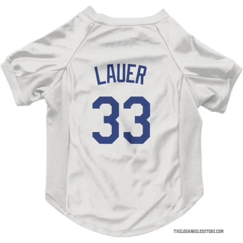 Eric Lauer  White Los Angeles Dodgers  Cat & Dog Pet Jersey