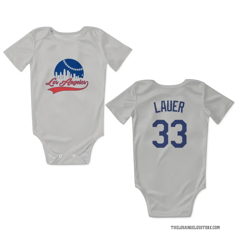 Eric Lauer  White Los Angeles Dodgers  Newborn & Infant Bodysuit