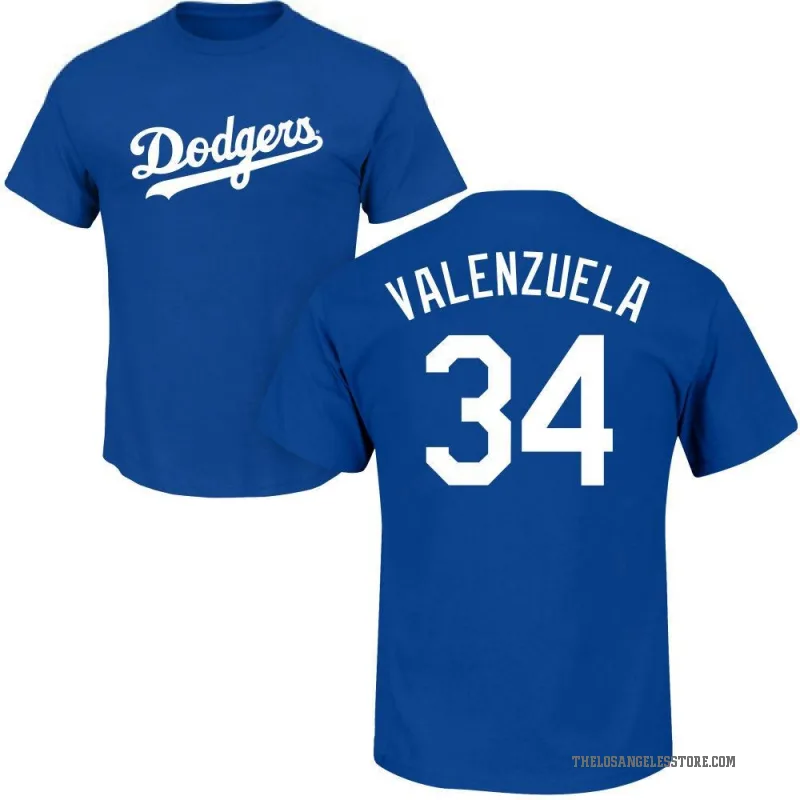 Fernando Valenzuela Men's Royal Los Angeles Dodgers Roster T-Shirt -