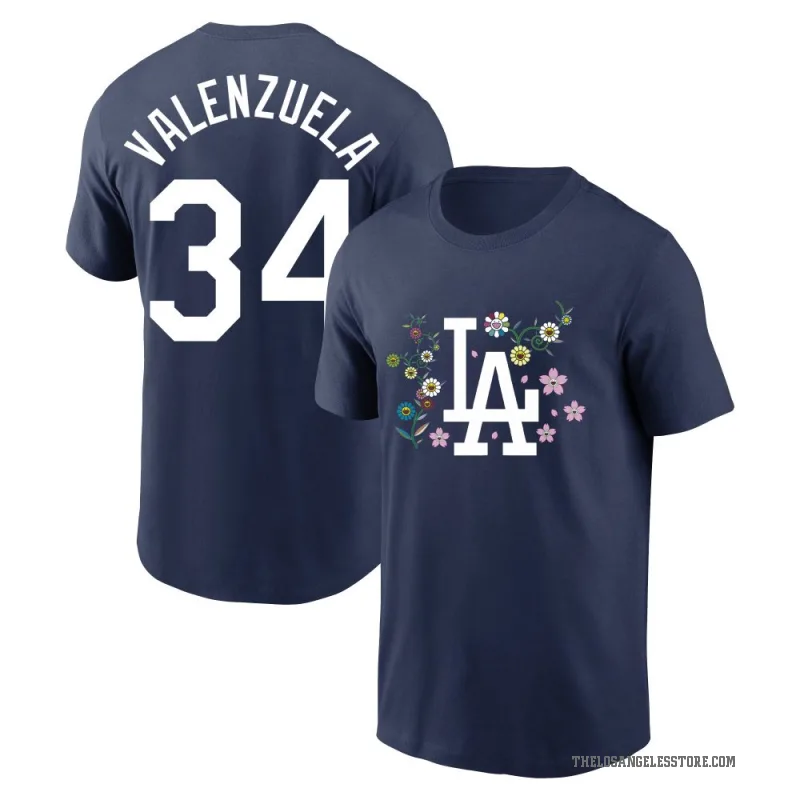 Fernando Valenzuela Youth Navy Los Angeles Dodgers Takashi Murakami T-Shirt