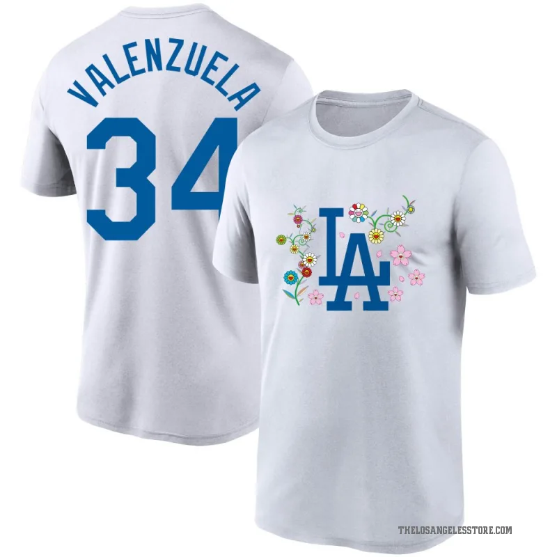 Fernando Valenzuela Youth White Los Angeles Dodgers Takashi Murakami T-Shirt