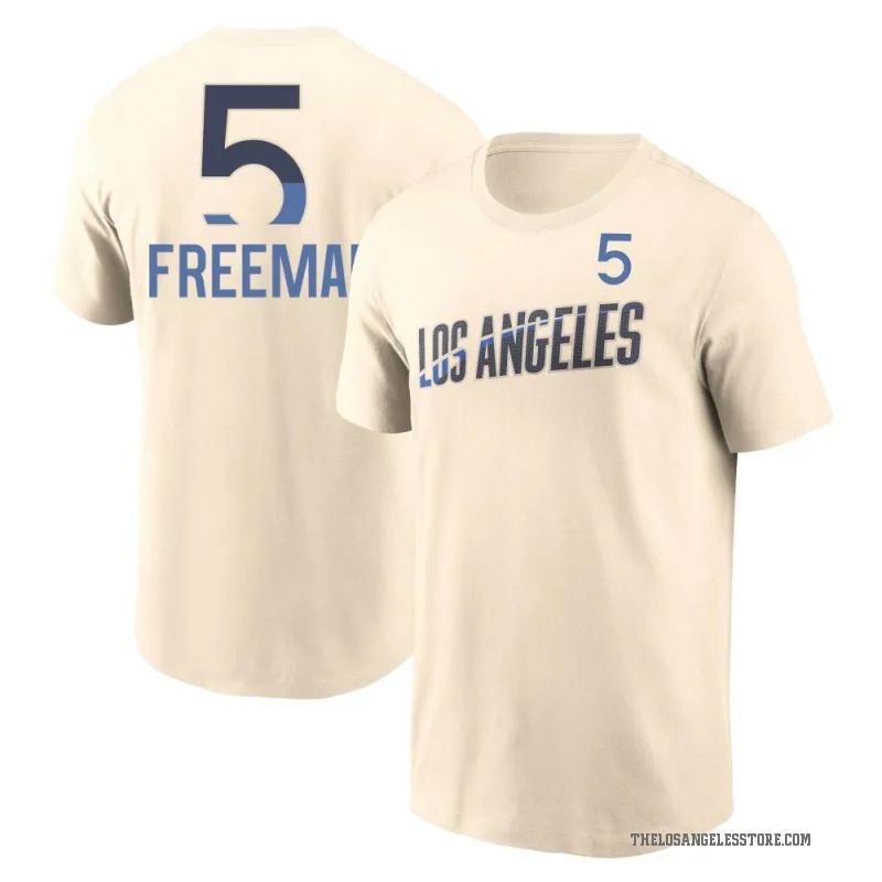 Freddie Freeman Youth Cream Los Angeles Dodgers 2024 City Connect Fuse T-Shirt