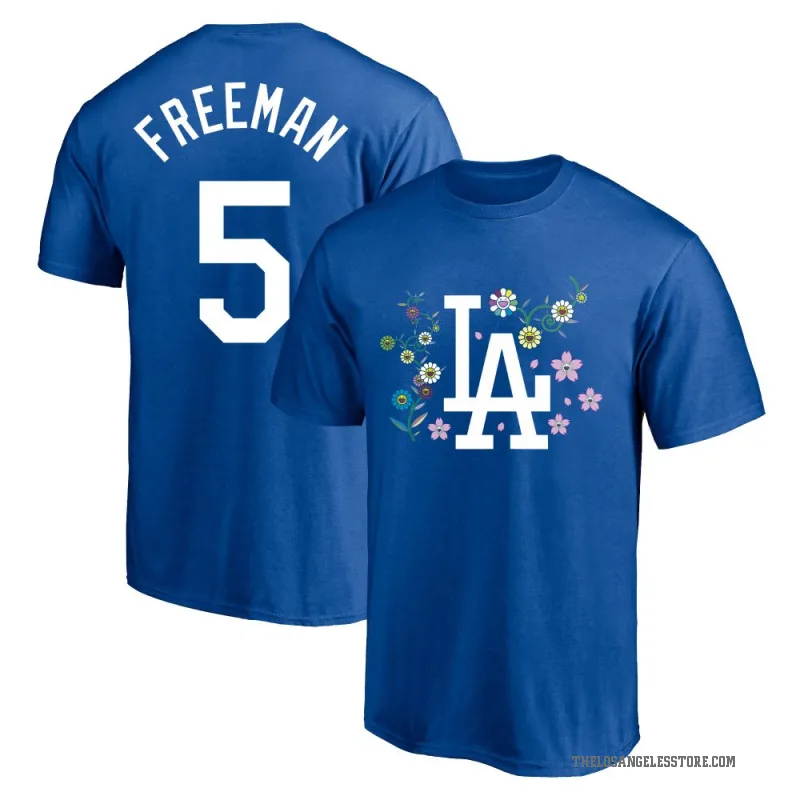 Freddie Freeman Youth RoyalBlue Los Angeles Dodgers Royal Blue Takashi Murakami T-Shirt