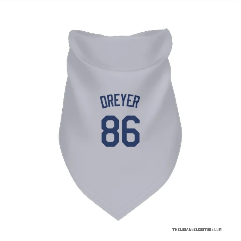 Jack Dreyer  Gray Los Angeles Dodgers  Cat & Dog Pet Bandana
