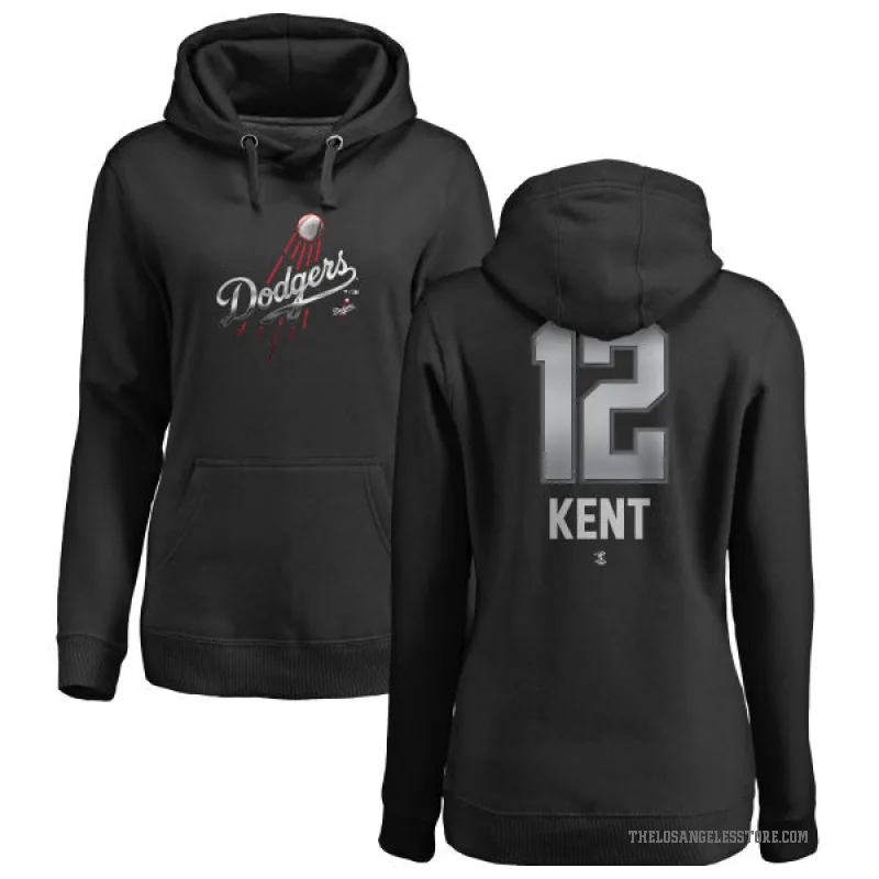 Jeff Kent Women's Black Los Angeles Dodgers Branded Midnight Mascot Pullover Hoodie -