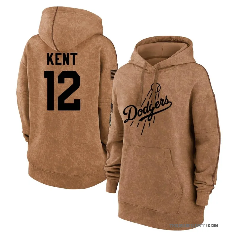 Jeff Kent Women's Brown Los Angeles Dodgers 2023 Salute to Service Pullover Hoodie