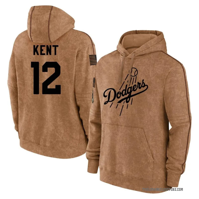 Jeff Kent Youth Brown Los Angeles Dodgers 2023 Salute to Service Club Pullover Hoodie