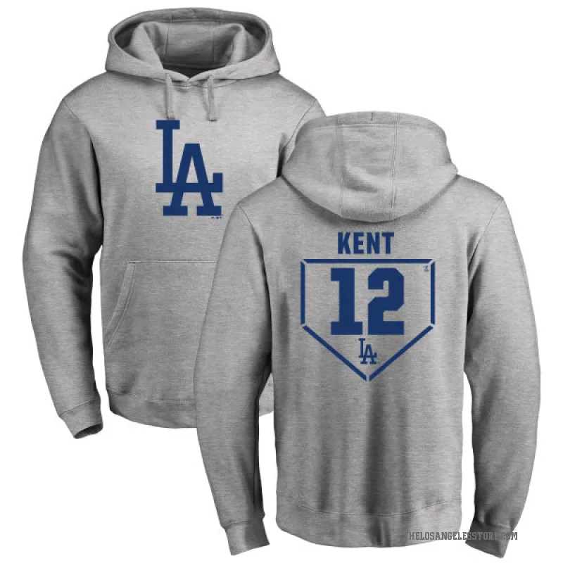 Jeff Kent Youth Gray Los Angeles Dodgers Branded RBI Pullover Hoodie - Heathered