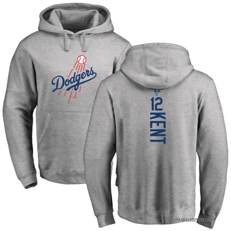 Jeff Kent Youth Los Angeles Dodgers Ash Backer Pullover Hoodie