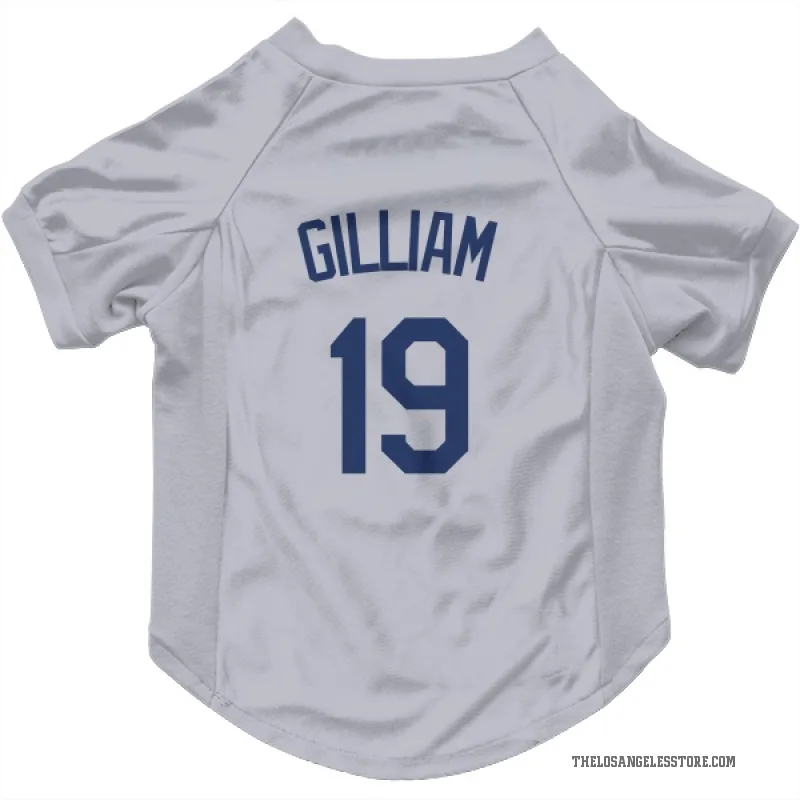 Jim Gilliam  Gray Los Angeles Dodgers  Cat & Dog Pet Jersey