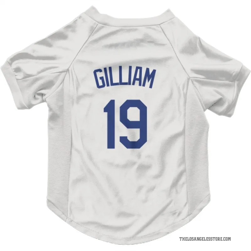 Jim Gilliam  White Los Angeles Dodgers  Cat & Dog Pet Jersey
