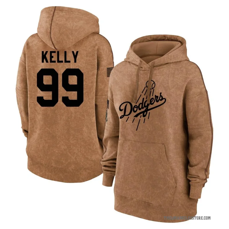 Joe Kelly Women's Brown Los Angeles Dodgers 2023 Salute to Service Pullover Hoodie