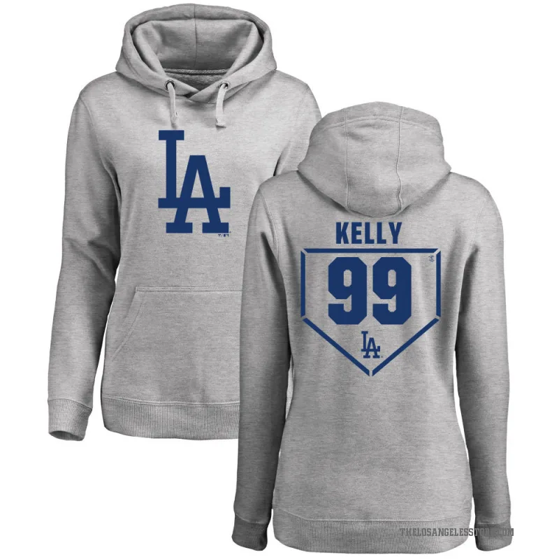 Joe Kelly Women's Gray Los Angeles Dodgers Branded RBI Pullover Hoodie - Heathered